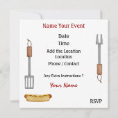 4 juli BBQ Cook Out ! SRF Kaart (Achterkant)