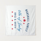 4 juli BBQ en BW Custom Family Reunion Wandkleed (Voorkant (horizontaal))