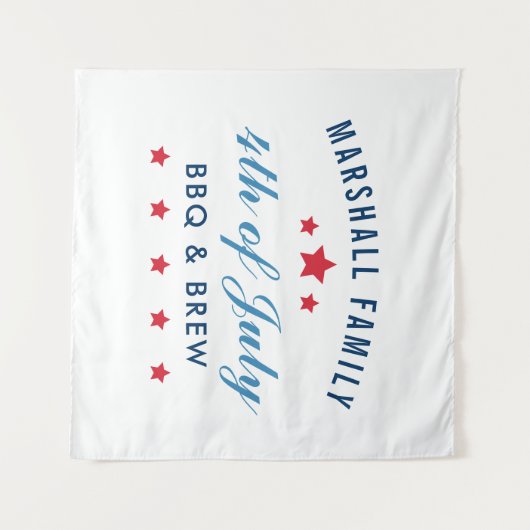 4 juli BBQ en BW Custom Family Reunion Wandkleed (Voorkant (horizontaal))