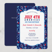 4 juli BBQ-evenement Kaart (Voorkant / Achterkant)