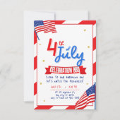 4 juli BBQ-feest Kaart (Voorkant)