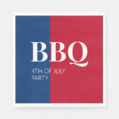 4 juli BBQ-feest Servet (Voorkant)