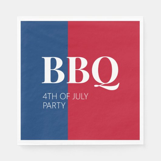 4 juli BBQ-feest Servet (Voorkant)