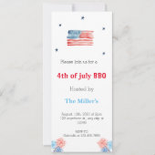 4 juli BBQ feest Telefoonuitnodigingen Kaart (Voorkant)