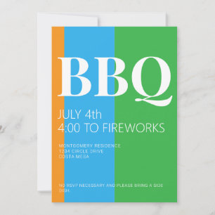 4 juli BBQ-feest uitnodiging