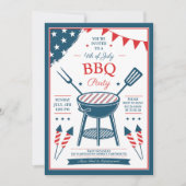 4 juli BBQ-feest uitnodiging (Voorkant)