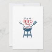 4 juli BBQ-feest uitnodiging (Achterkant)
