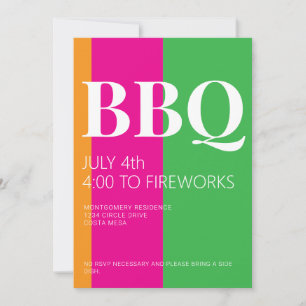 4 juli BBQ-feest uitnodiging