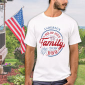 4 juli BBQ gepersonaliseerde familiereünie T-shirt