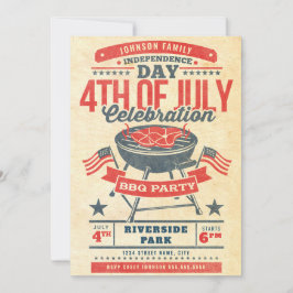 4 juli BBQ Grill Familiereünie Kaart