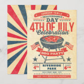 4 juli BBQ Grill Familiereünie Kaart (Voorkant / Achterkant)