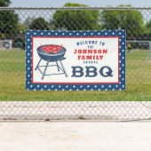 4 juli BBQ Grill Gepersonaliseerde Gezinsreünie Spandoek (Insitu)