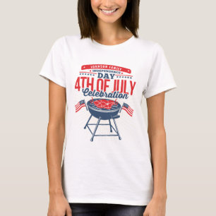 4 juli BBQ Grill Gepersonaliseerde Gezinsreünie T-shirt