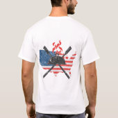 4 juli BBQ Grill Meester T-shirt (Achterkant)