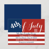 4 juli BBQ nodigt uit Kaart (Voorkant / Achterkant)
