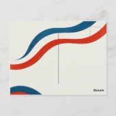 4 juli BBQ Party Invitation Briefkaart (Achterkant)