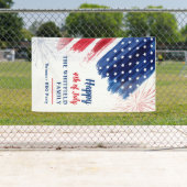 4 juli BBQ Party Rood Wit Blauw Custom Spandoek (Insitu)