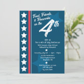 4 juli BBQ Patriottisch Kaart (Staand voorkant)