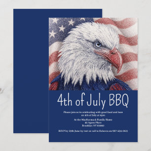 4 juli BBQ Patriottische Rood Wit Blauwe Vlag VS Kaart