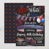 4 juli BBQ Patriottische Verjaardag  Kaart (Voorkant / Achterkant)
