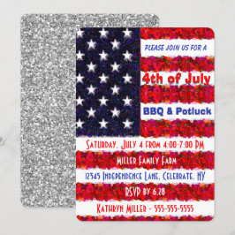 4 juli BBQ & Potluck Kaart