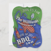 4 juli BBQ Red Gingham Family Picnic Kaart (Voorkant)