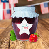 4 juli BBQ Star Sticker