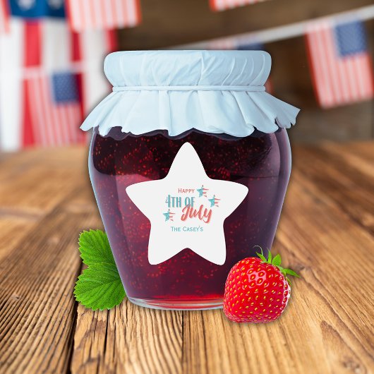 4 juli BBQ Star Sticker