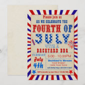 4 juli BBQ uitnodiging (Voorkant / Achterkant)