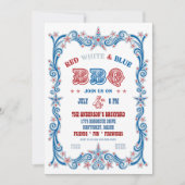 4 juli BBQ uitnodiging (Voorkant)