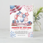 4 juli BBQ uitnodiging (Staand voorkant)