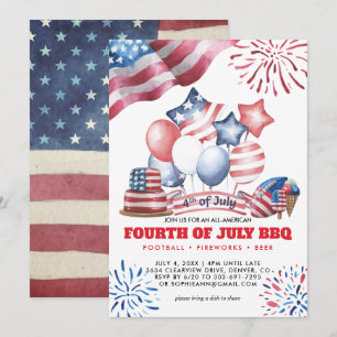 4 juli BBQ uitnodiging