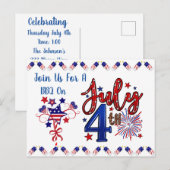 4 juli BBQ uitnodiging (Voorkant / Achterkant)