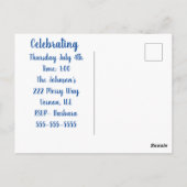 4 juli BBQ uitnodiging (Achterkant)