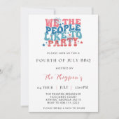 4 juli BBQ Uitnodiging, 4 juli Uitnodiging (Voorkant)