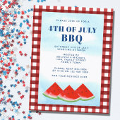 4 juli BBQ Uitnodiging Briefkaart