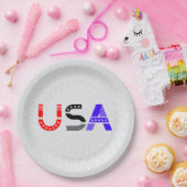 4 juli BBQ USA Papieren Borden Bordje (Feest)