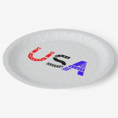 4 juli BBQ USA Papieren Borden Bordje (Gekanteld)