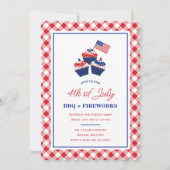 4 Juli BBQ & Vuurwerkviering Kaart (Voorkant)