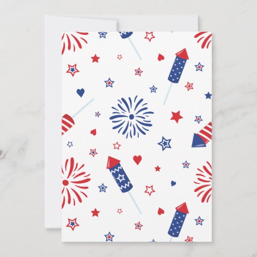 4 Juli BBQ & Vuurwerkviering Kaart (Achterkant)