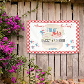 4 juli BBQ Waterverf Star Welkomstbanner Spandoek