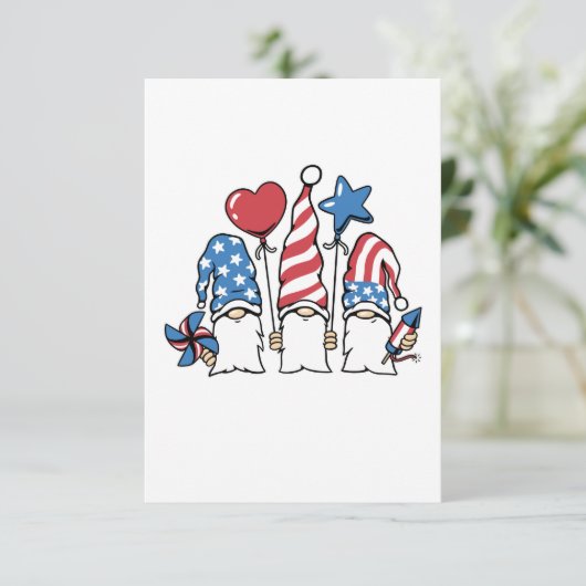 4 juli bedankkaart (Staand voorkant)