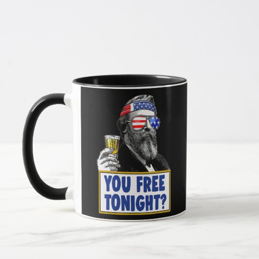 4 juli Beer USA Vlag Women Man Patriotic Mok (Links)
