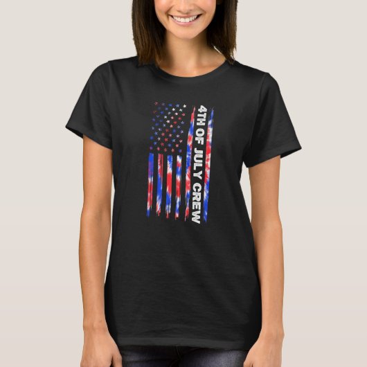 4 juli bemanning bijpassende familie tie-dye Ameri T-shirt (Voorkant)