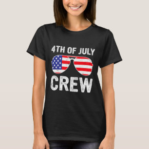 4 juli bemanningsleden die grappige familieoutfits t-shirt