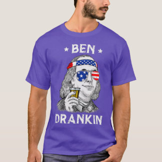 4 juli Ben Drankin Benjamin Franklin T-shirt