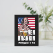 4 juli BEN DRANKIN Feestdagenkaart (Staand voorkant)