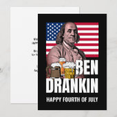 4 juli BEN DRANKIN Feestdagenkaart (Voorkant / Achterkant)