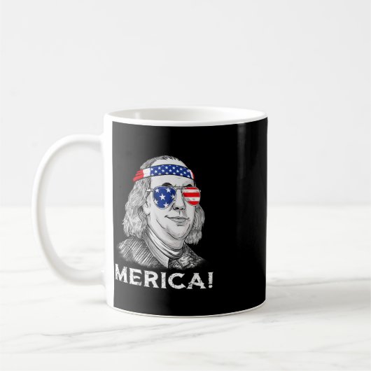 4 juli Ben Franklin Merica USA Boys Kind Koffiemok (Links)