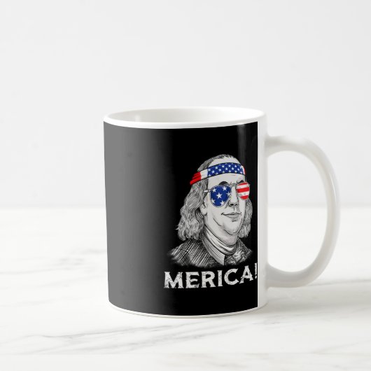 4 juli Ben Franklin Merica USA Boys Kind Koffiemok (Rechts)